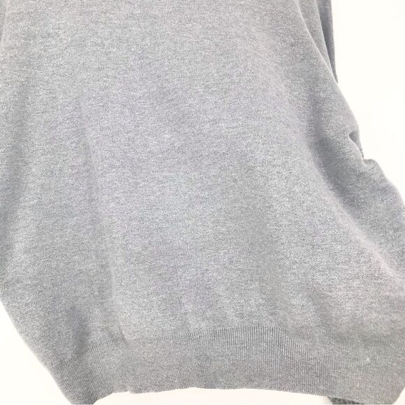 Elsie & Zoey Gray Cable Knit Sleeve Oversized Crew Neck Eco Friendly Sweater - Picture 6 of 16